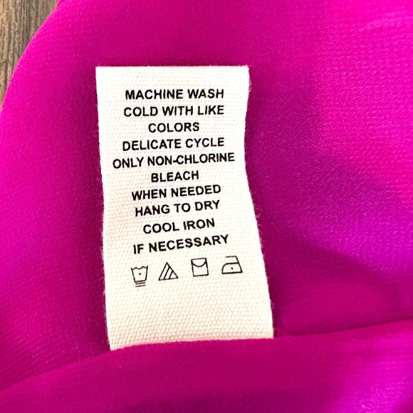 Chelsea & Violet - Long Sleeve Magenta Dress with Fringe - Picture 8 of 10